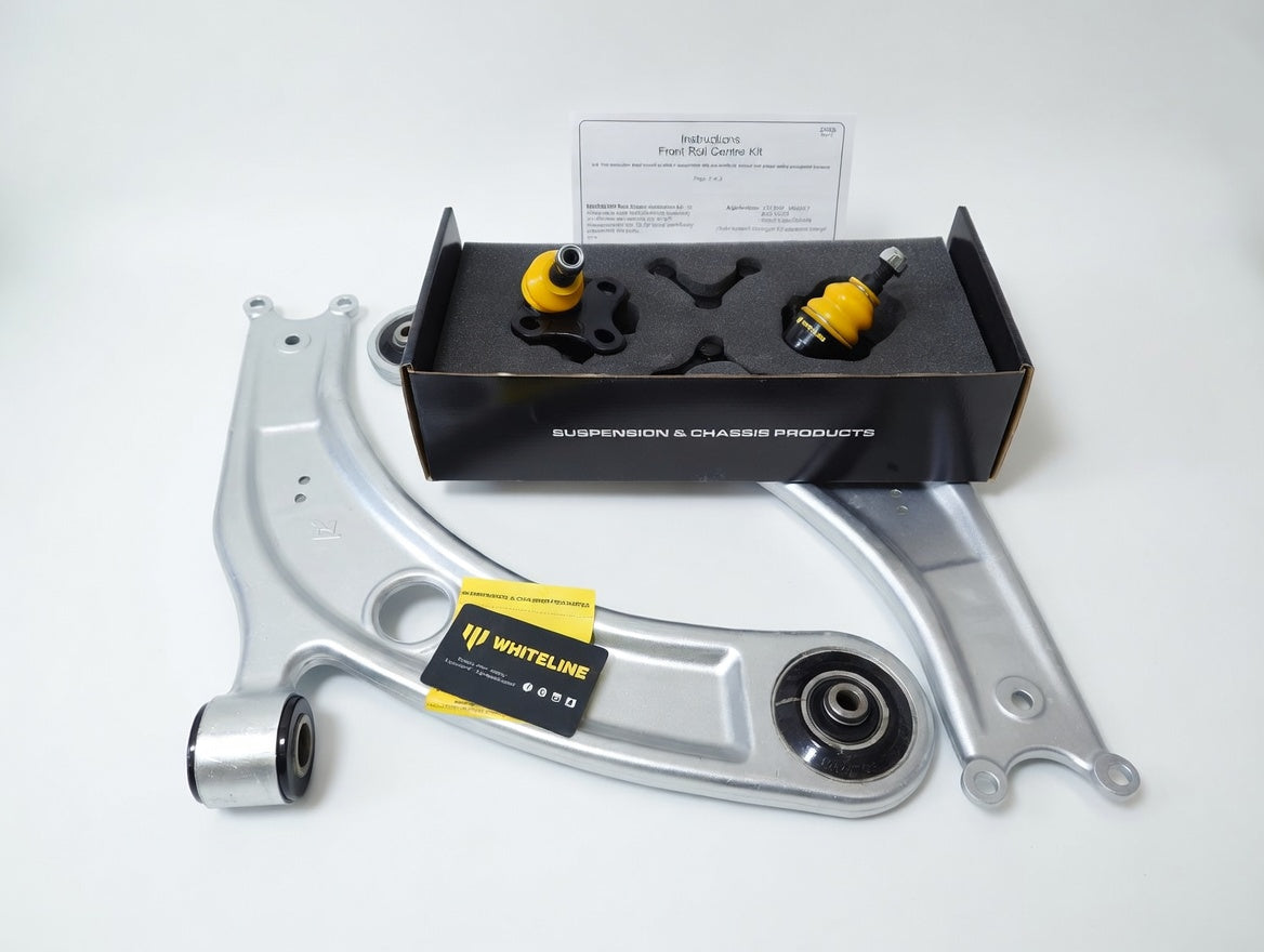 Whiteline 白線 強化鋁合金三角架 MQB底盤專用｜增加 -0.3° Camber + -2.0° Caster，動態幾何完美升級！